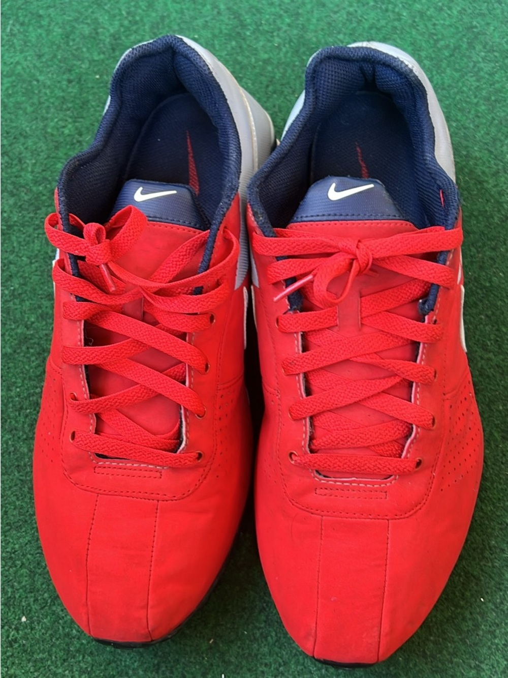Nike Men’s Red and Navy Low-Top Sneakers